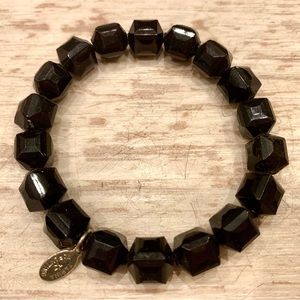 Vintage Tarina Tarantino Small Lucite Cube Beaded Bracelet